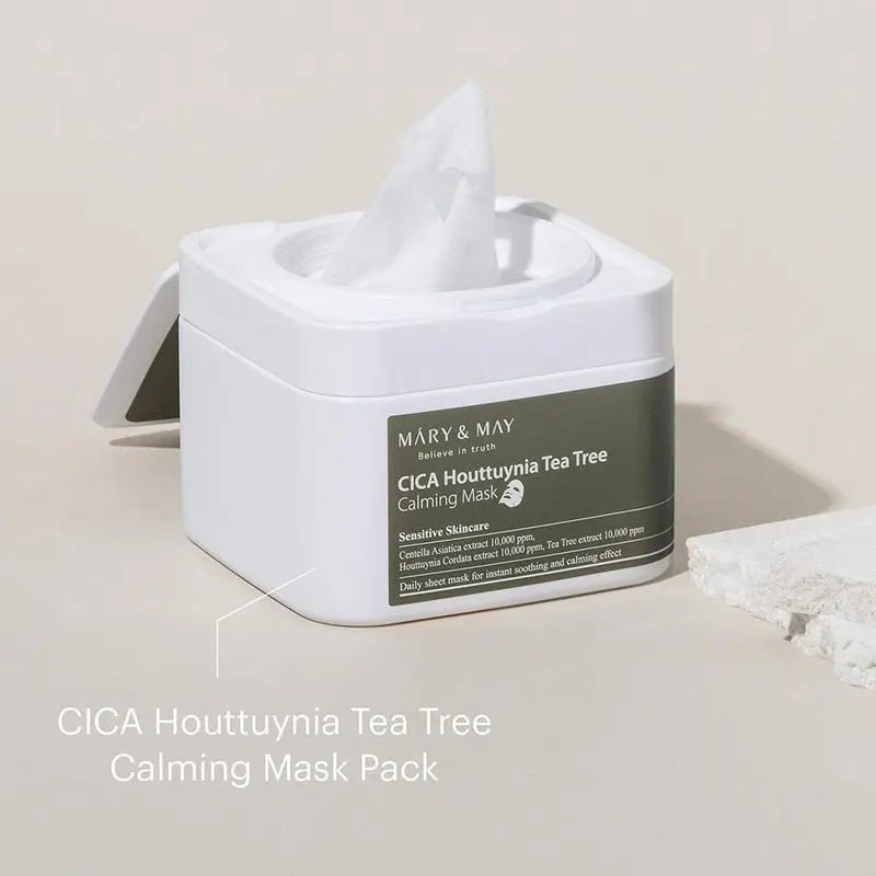 MARY & MAY | CICA Houttuynia Tea Tree Calming Mask - 30Stk. - PurMii