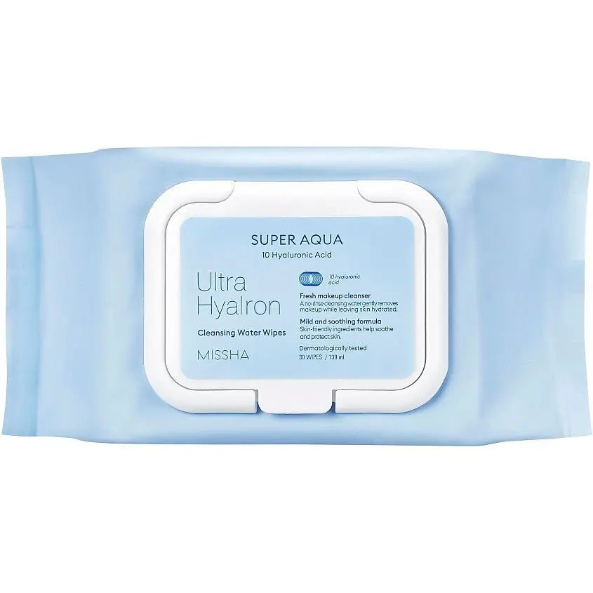 MISSHA | Super Aqua Ultra Hyalron Cleansing Water Wipes - 30 Stk. - PurMii