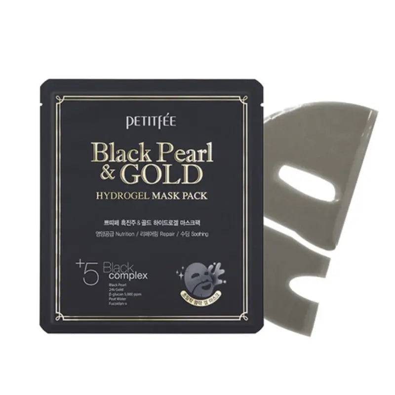 Petitfee | Black Pearl & Gold Hydrogel Mask Pack - PurMii