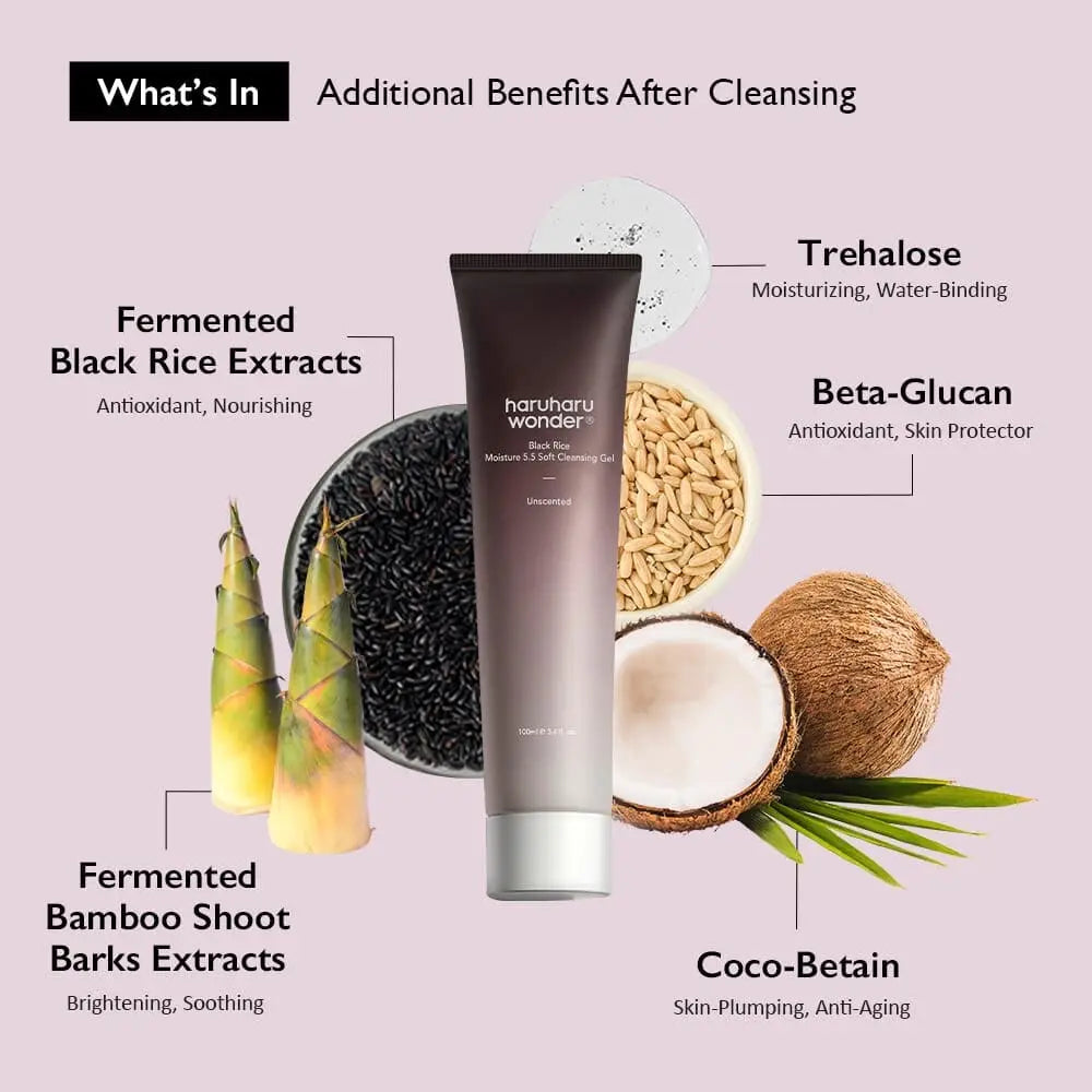 HaruHaru WONDER | Black Rice Moisture 5.5 Soft Cleansing Gel - 100ml - PurMii