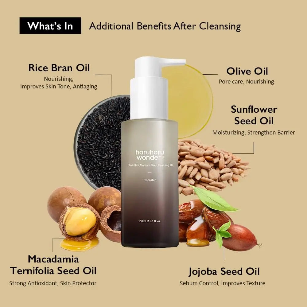 Haruharu WONDER | Black Rice Moisture Deep Cleansing Oil - 150ml - PurMii