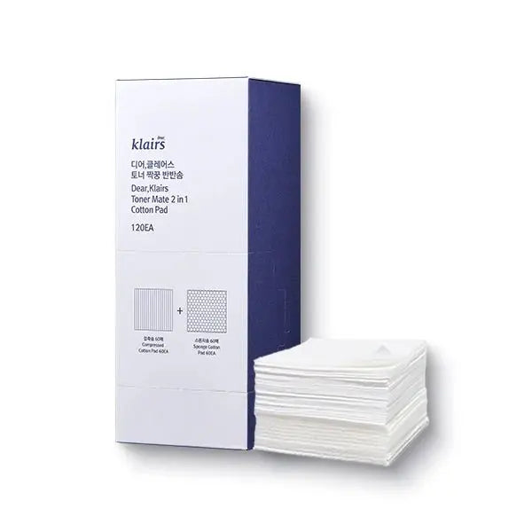 KLAIRS | Toner Mate 2 in 1 Cotton Pad - 120 Stk. - PurMii