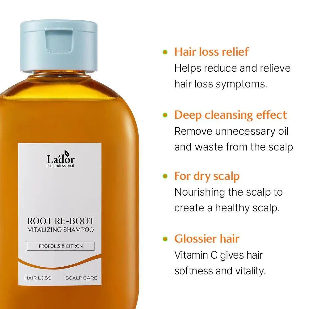 Lador |  Root Re-Boot Purifying Shampoo  (Propolis & Citron) - 300ml - PurMii