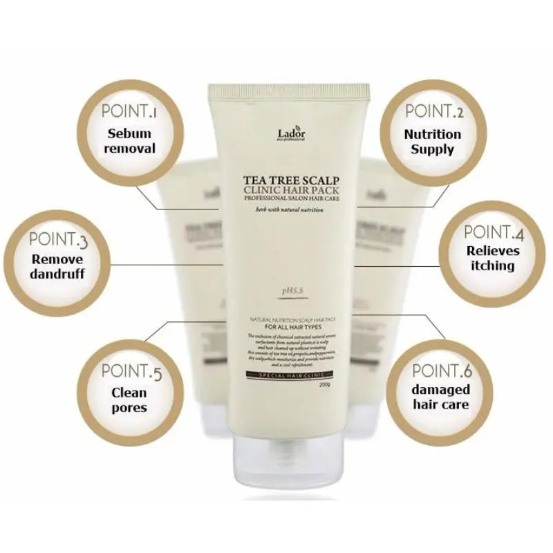 Lador | Tea Tree Scalp Clinic Hair Pack - 200ml - PurMii