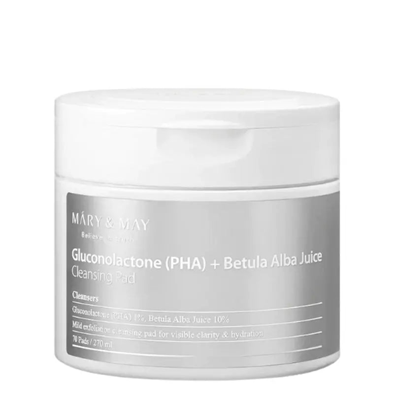 MARY & MAY | Gluconolactone (PHA) + Betula Alba Juice Cleansing Pad - PurMii