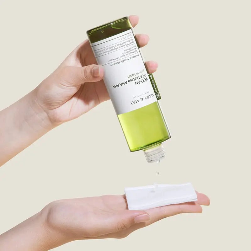 MARY & MAY | Vegan CICA Tea Tree AHA PHA Toner - 200ml - PurMii