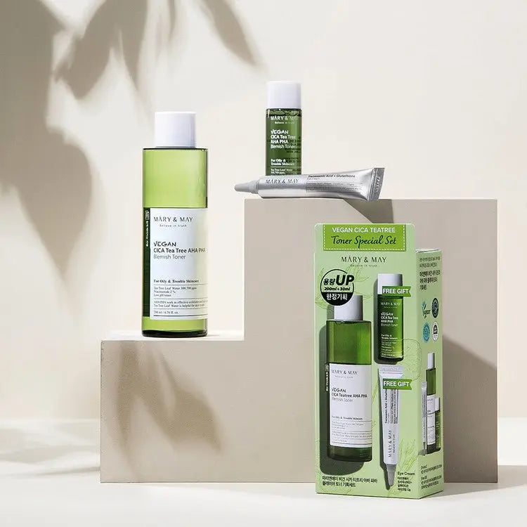 MARY & MAY | Vegan CICA Teatree Toner Special Set - PurMii