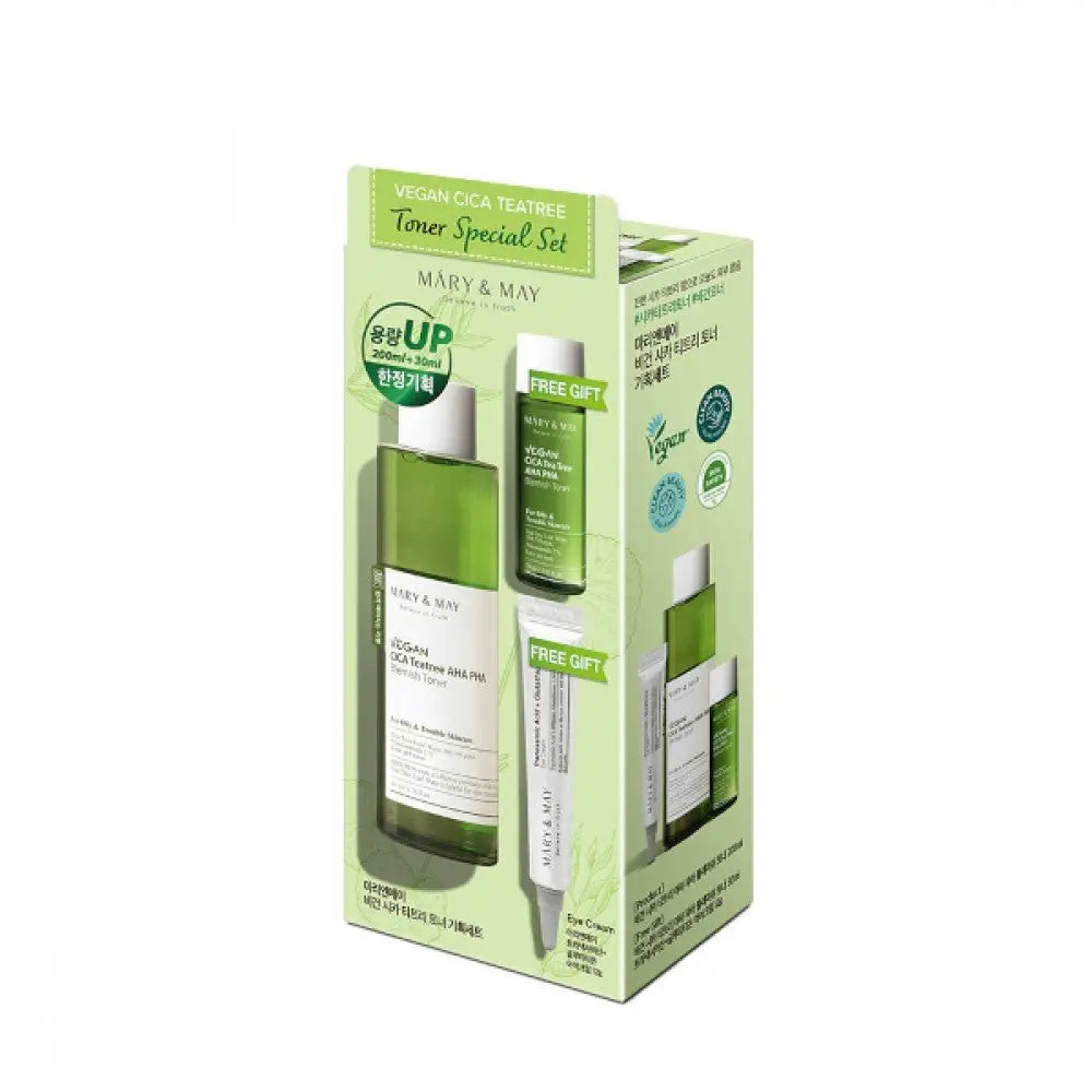 MARY & MAY | Vegan CICA Teatree Toner Special Set - PurMii